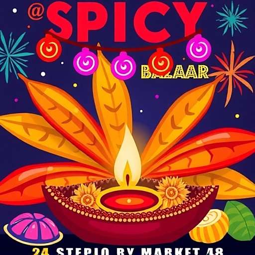 Spicy Bazaar Blitz Diwali special edition with decorated market and fireworks